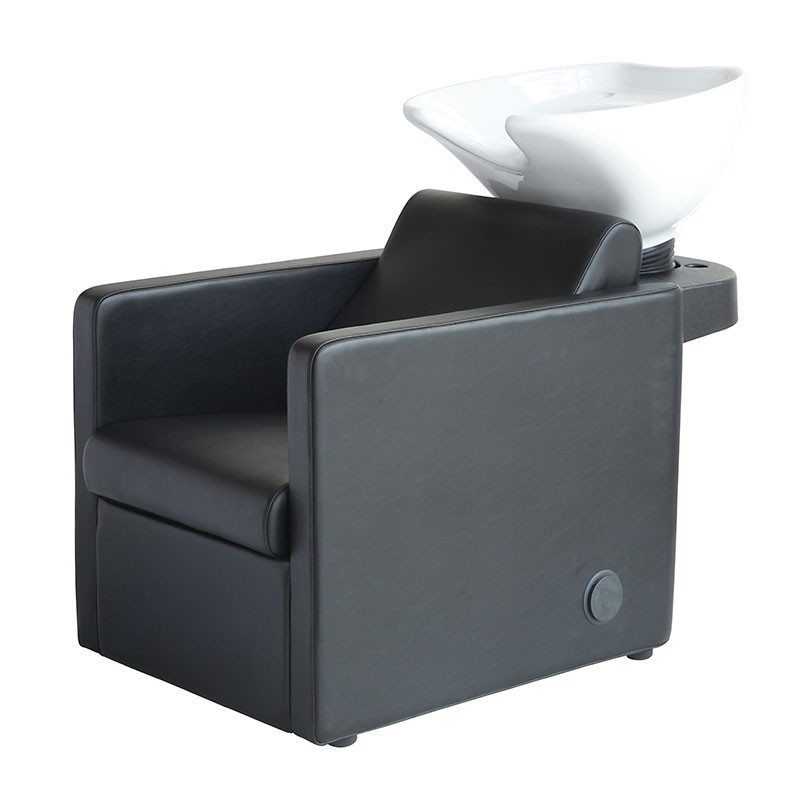 Bac à shampooing accoudoirs carrés Noir Bac à shampooing accoudoirs carrés Noir