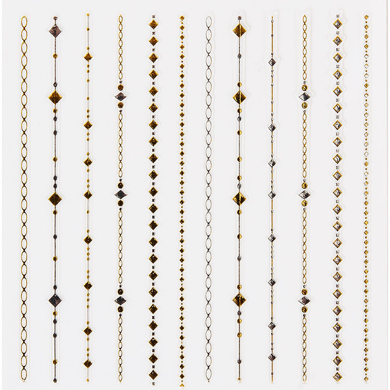 Décors adhésifs pour ongles Chaîne dorée Décors adhésifs pour ongles Chaîne dorée