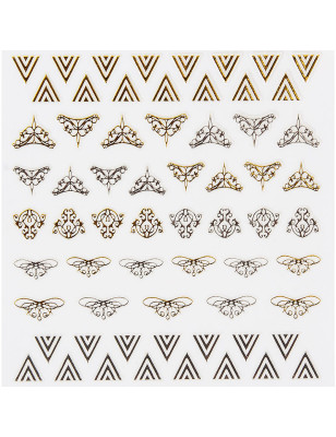 Décors adhésifs pour ongles Diadème doré