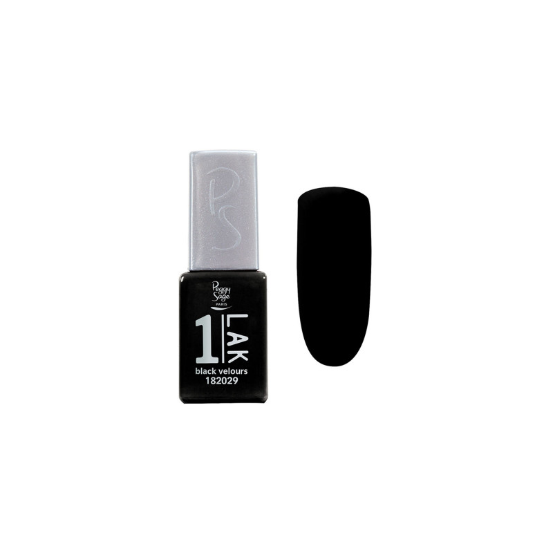 Mini vernis semi-permanent 1-LAK - Black velours Mini vernis semi-permanent 1-LAK - Black velours