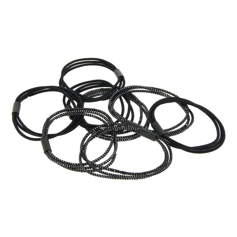 Elastique noir et métalisé x8 Elastique noir et métalisé x8