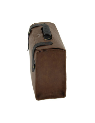 Mallette souple Barber Marron & Noir 28x25x11cm