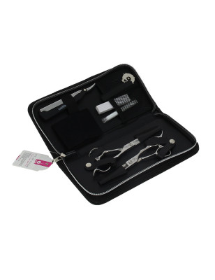 Set ciseaux semi-offset droit et effileur + rasoir 5.5