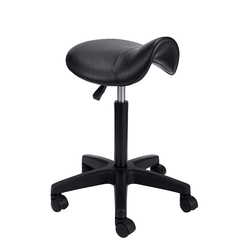 Tabouret de coupe noir Pégase avec assise selle ergonomique Tabouret de coupe noir Pégase avec assise selle ergonomique