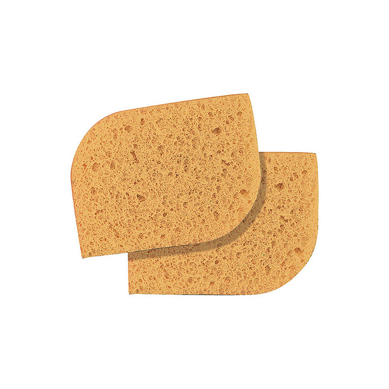 Eponges à démaquiller naturelles 11x8cm x2 Jaune Eponges à démaquiller naturelles 11x8cm x2 Jaune