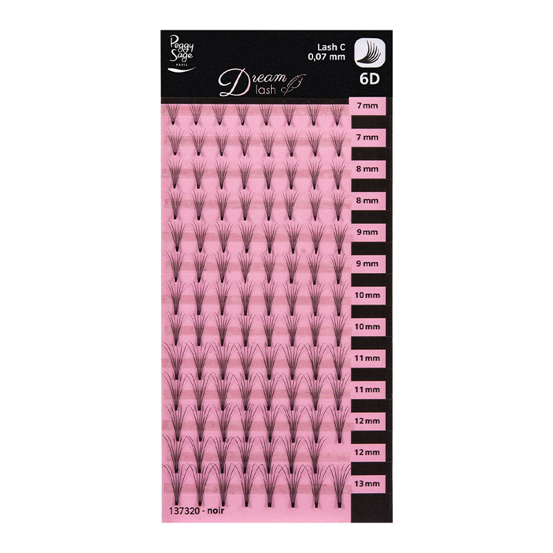 Extension de cils volume russe 6D Courbe extreme 0.07x 7-8-9-10-11-12-13mm Extension de cils volume russe 6D Courbe extreme 0.07x 7-8-9-10-11-12-13mm