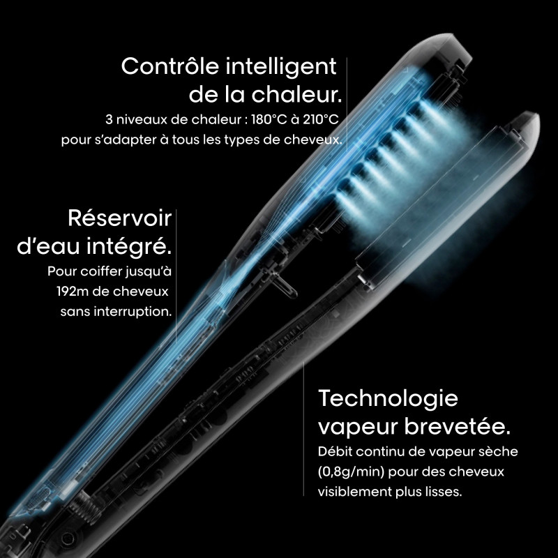 Steampod 3.0 lisseur vapeur professionnel Blanc Steampod 3.0 lisseur vapeur professionnel Blanc