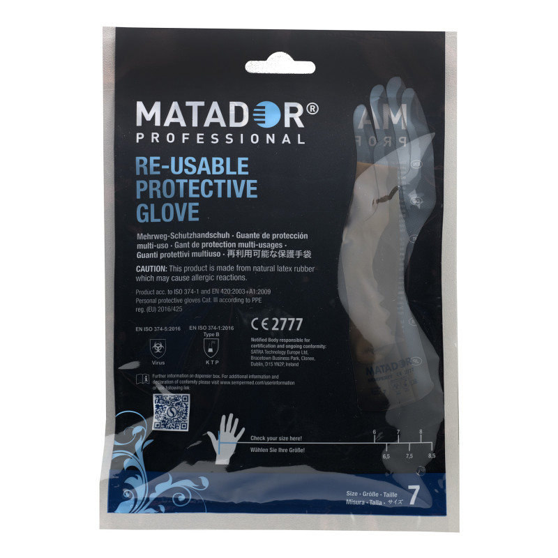 Paire de gants de protection en latex taille M Paire de gants de protection en latex taille M