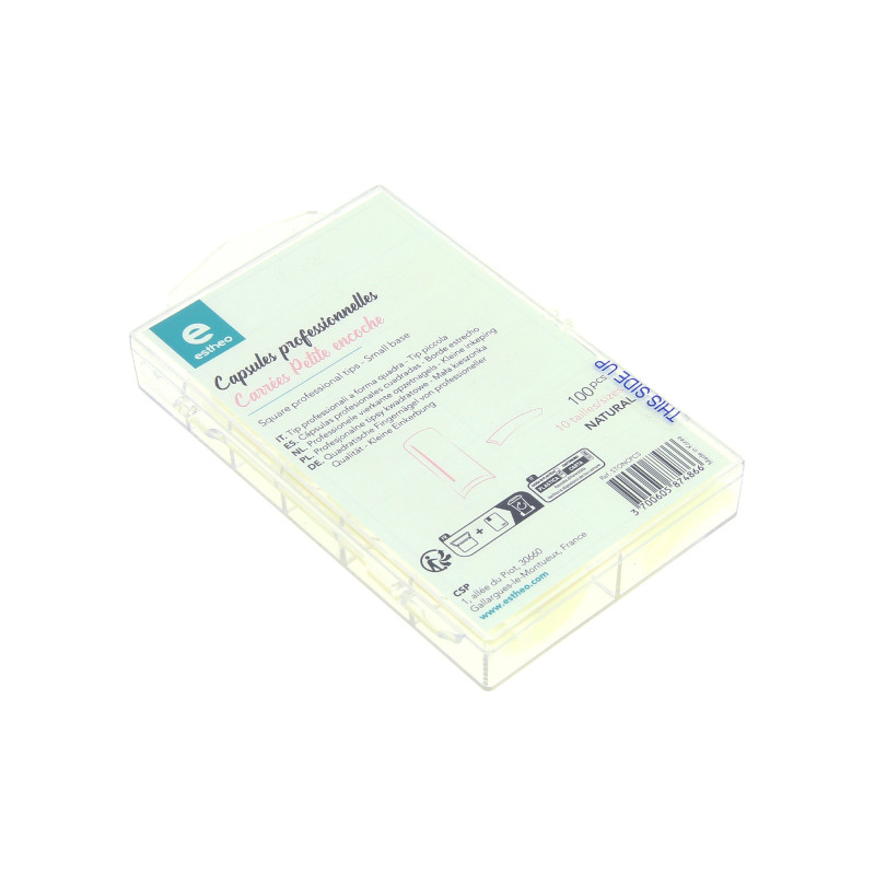100 capsules professionnelles carrees petite encoche - naturel 100 capsules professionnelles carrees petite encoche - naturel