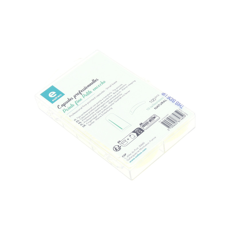 100 capsules professionnelles pointe fine - naturel 100 capsules professionnelles pointe fine - naturel