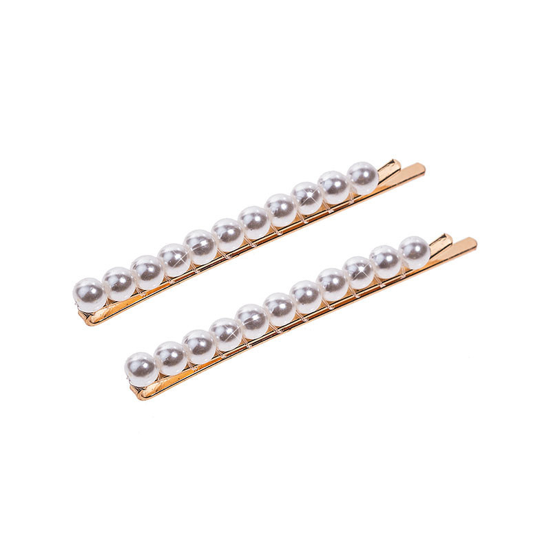 Lot de 2 pinces-guiches de 11 perles Blanche Lot de 2 pinces-guiches de 11 perles Blanche