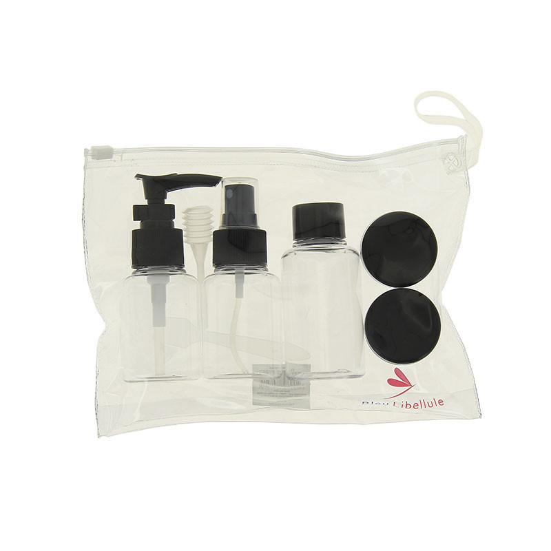 Kit de voyage (5 flacons en PET) Transparent Kit de voyage (5 flacons en PET) Transparent