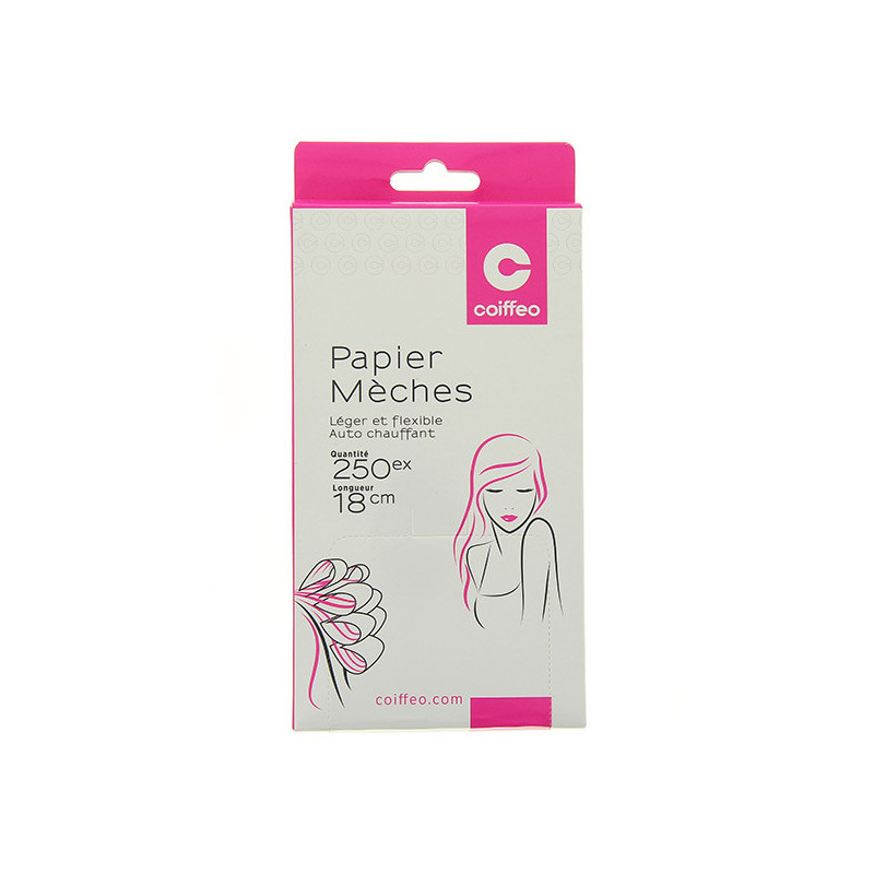 Lot 250 papiers mèches 10x18cm Lot 250 papiers mèches 10x18cm