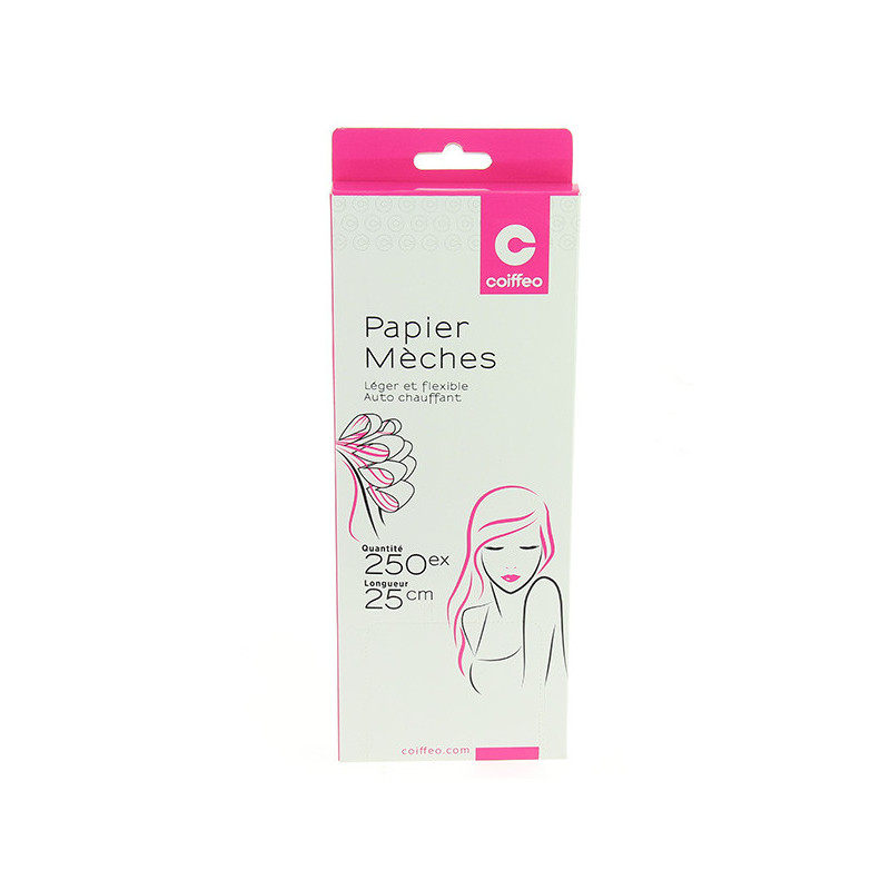 Lot de 250 papiers mèches 10x25cm Lot de 250 papiers mèches 10x25cm