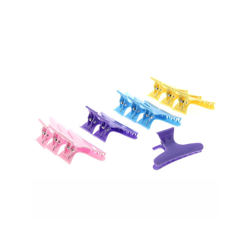 Grandes pinces croco 8cm x12 Multicolore Grandes pinces croco 8cm x12 Multicolore