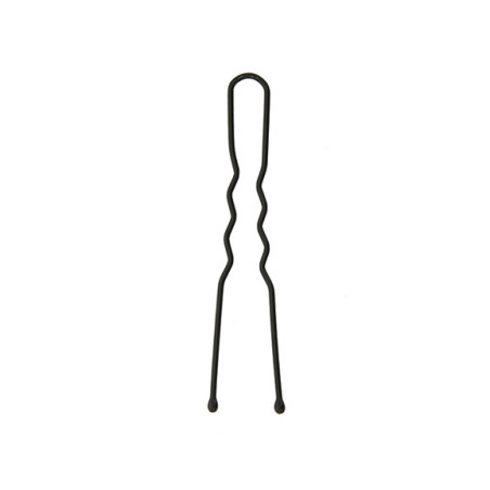 Epingles à chignon ondulées bouts perlés 50mm x40 Noir