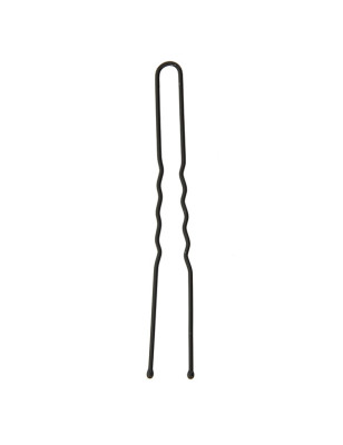 Epingles à chignon ondulées bouts perlés 70mm x40 Noir