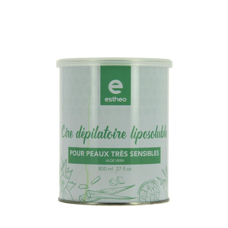 Pot de cire dépilatoire liposoluble Aloe Vera Pot de cire dépilatoire liposoluble Aloe Vera