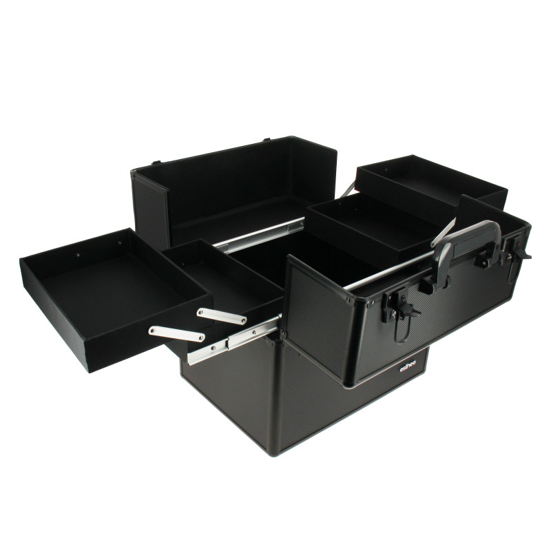 Mallette professionnelle à compartiments Noire 37x27x35cm Mallette professionnelle à compartiments Noire 37x27x35cm