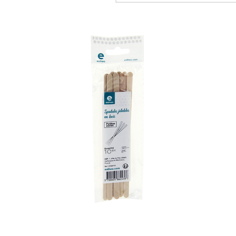 Spatules bois petites zones x10 Spatules bois petites zones x10