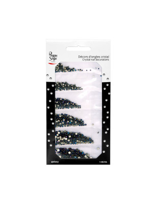 Décors d'ongles cristal - galaxy