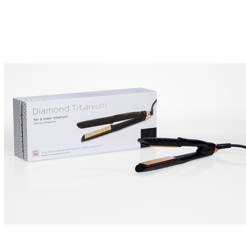 Lisseur titanium noir 230° Diamond Lisseur titanium noir 230° Diamond