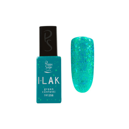 Vernis semi-permanent I-LAK - Green Confetti