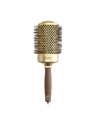 Brosse brushing ronde  Expert Blowout Shine Wavy Bristles Gold&Brown 65mm