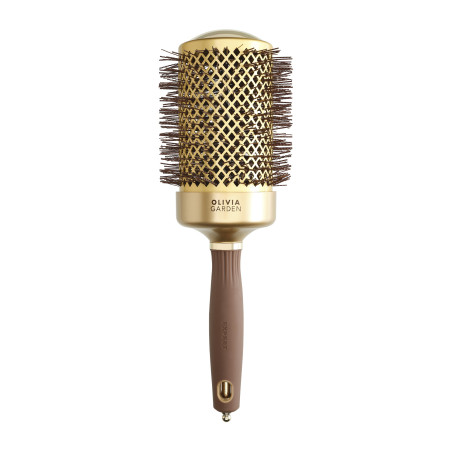 Brosse brushing ronde  Expert Blowout Shine Wavy Bristles Gold&Brown 65mm