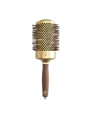 Brosse brushing ronde  Expert Blowout Shine Wavy Bristles Gold&Brown 65mm