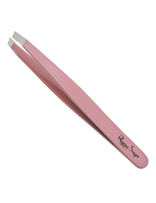 Pince à épiler rose mors biais souples