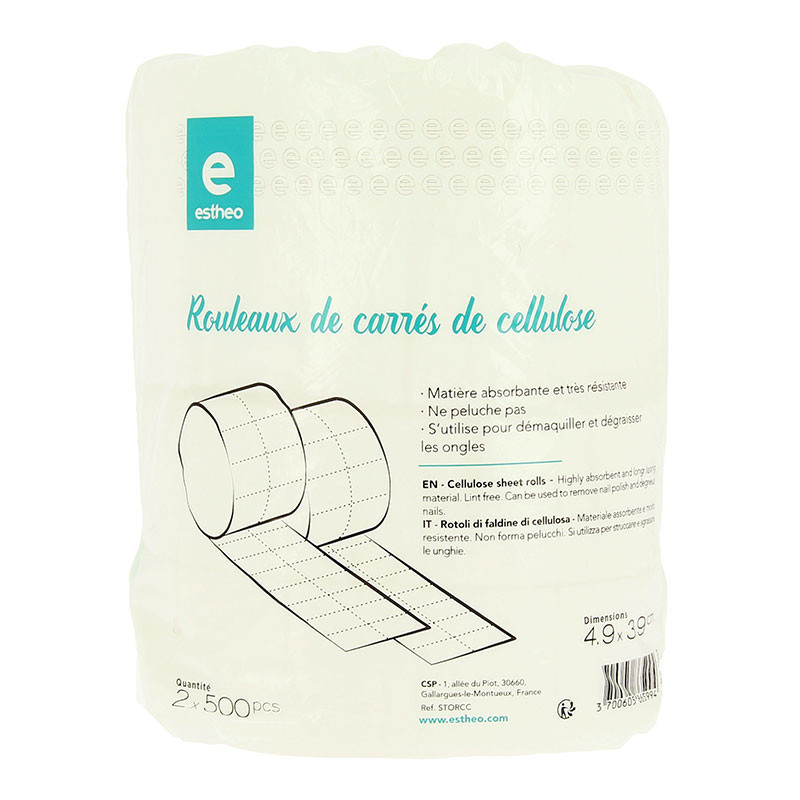 Rouleaux de 500 carrés de cellulose x2 Rouleaux de 500 carrés de cellulose x2