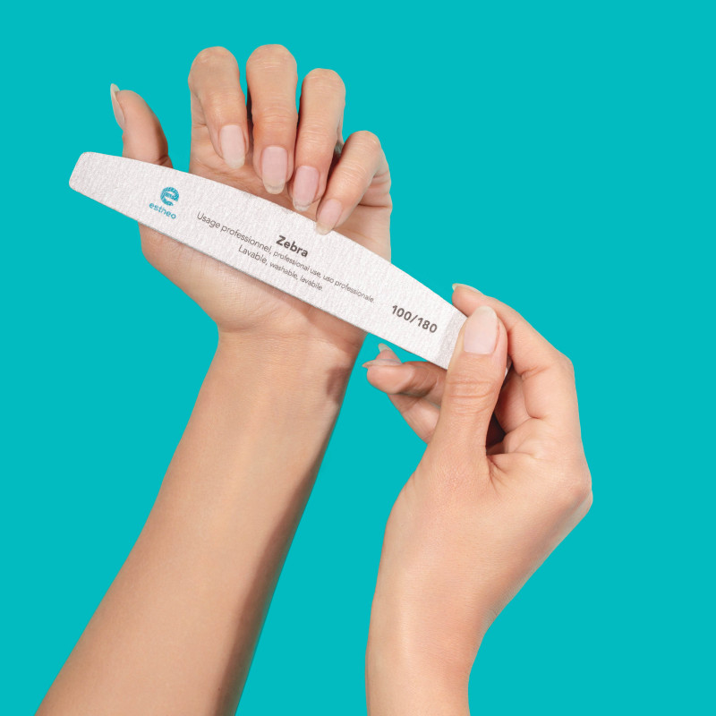 Lime à ongles demi-lune 100-180 Zébra Lime à ongles demi-lune 100-180 Zébra