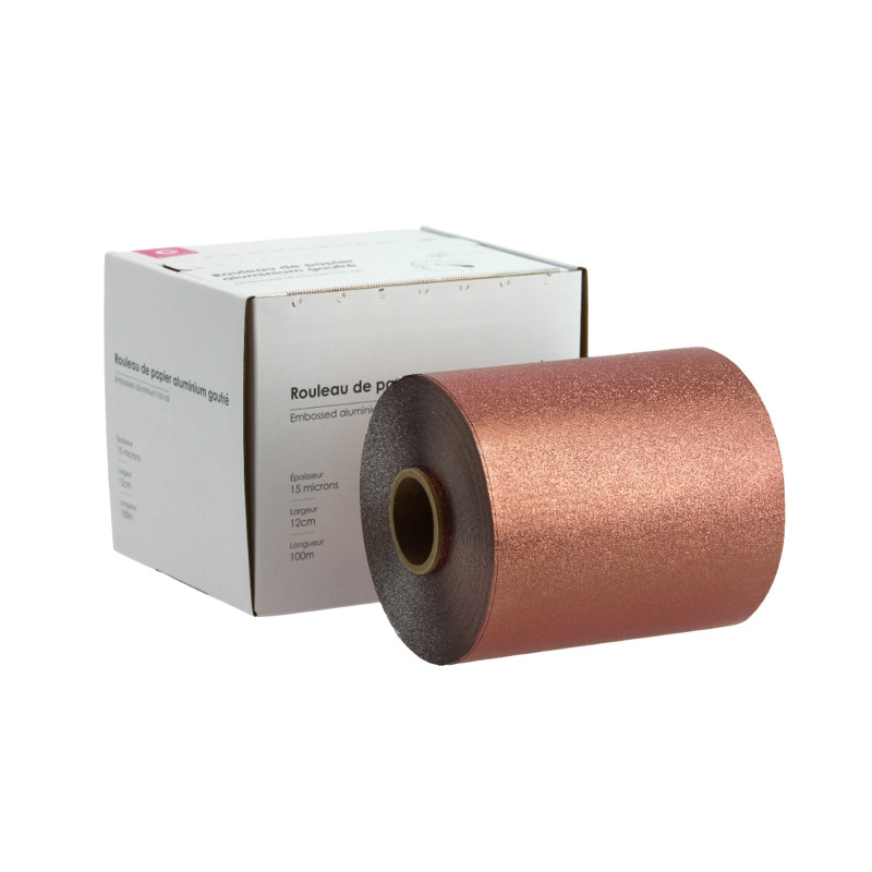 Rouleau papier aluminium gaufré 15micro 100m Rouleau papier aluminium gaufré 15micro 100m