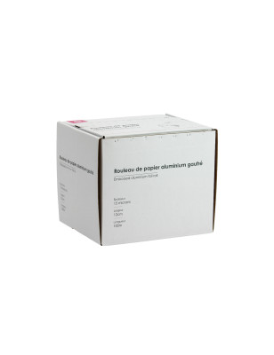 Rouleau papier aluminium gaufré 15micro 100m Rouleau papier aluminium gaufré 15micro 100m