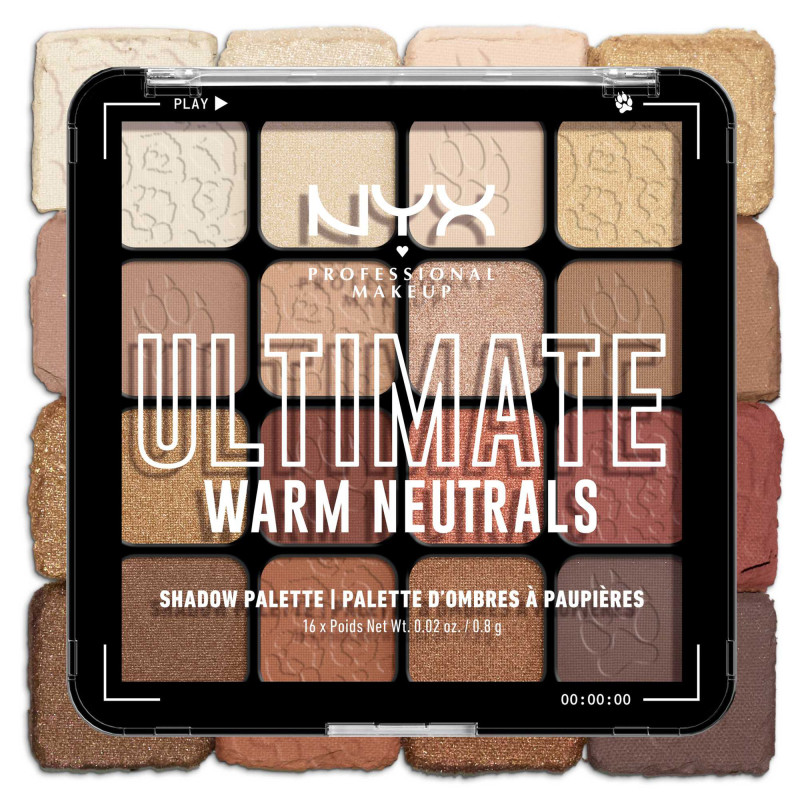 Palette 16 ombres à paupières Ultimate Warm neutral