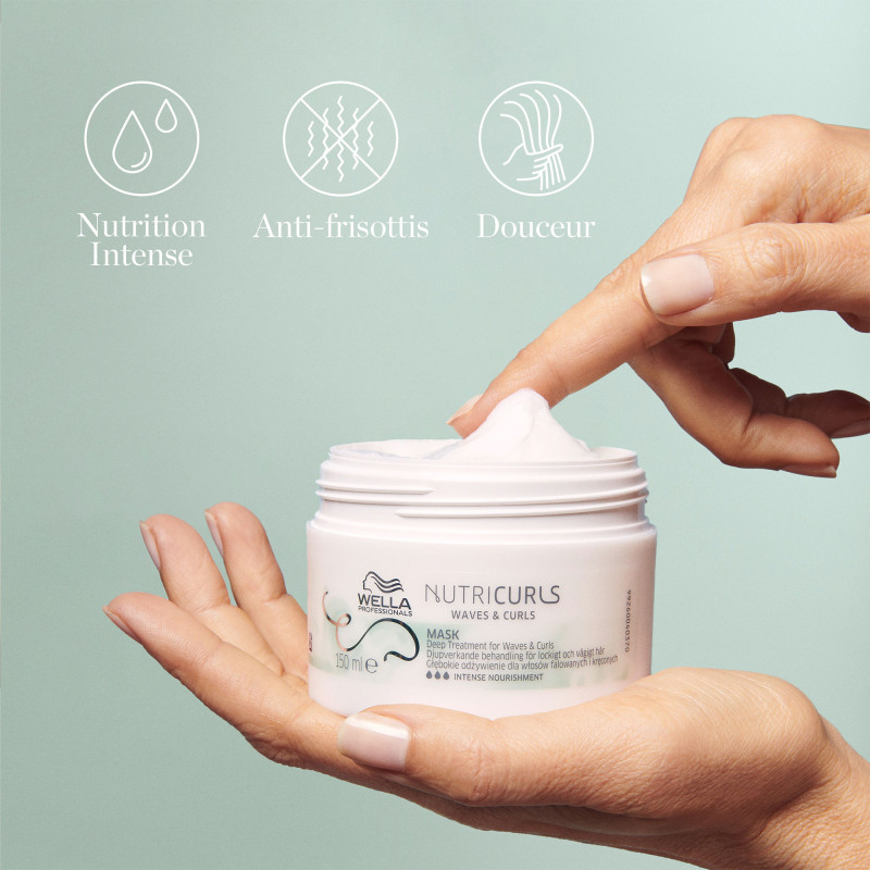 Masque profond cheveux bouclés et ondulés Nutricurls Waves & Curls Masque profond cheveux bouclés et ondulés Nutricurls Waves & Curls