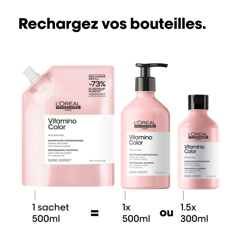 Éco-Recharge Shampoing Fixateur de Couleur Vitamino Color Éco-Recharge Shampoing Fixateur de Couleur Vitamino Color